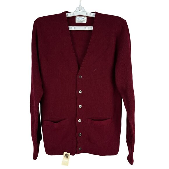 Famous Barr Sz S Knitwear Mens Button Up Cardigan Sweater Virgin Orlon Acrylic - Picture 1 of 4